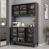 Modern simple transparent glass door home living room storage display cabinet