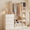 Cream color bedroom furniture solid wood particle board custom bedroom wardrobe