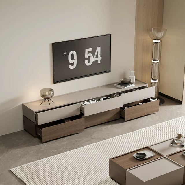 Wooden E0 Grade Environmentally Friendly Modern American Style Living Room Storage Cabinet TV Cabinet