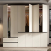 Cream color bedroom furniture solid wood particle board custom bedroom wardrobe