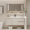 Modern Simple Style Wooden Furniture Solid Wood Multi-Color Storage Bathroom Cabinet Can Be Customized